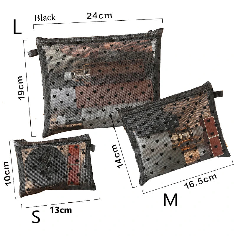 Sac à Cosmétiques en Maille Transparente