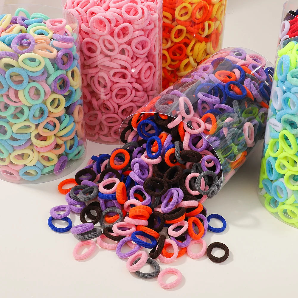 Élastiques à cheveux colorés en nylon