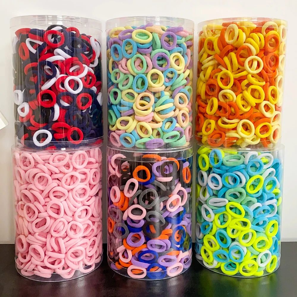 Élastiques à cheveux colorés en nylon