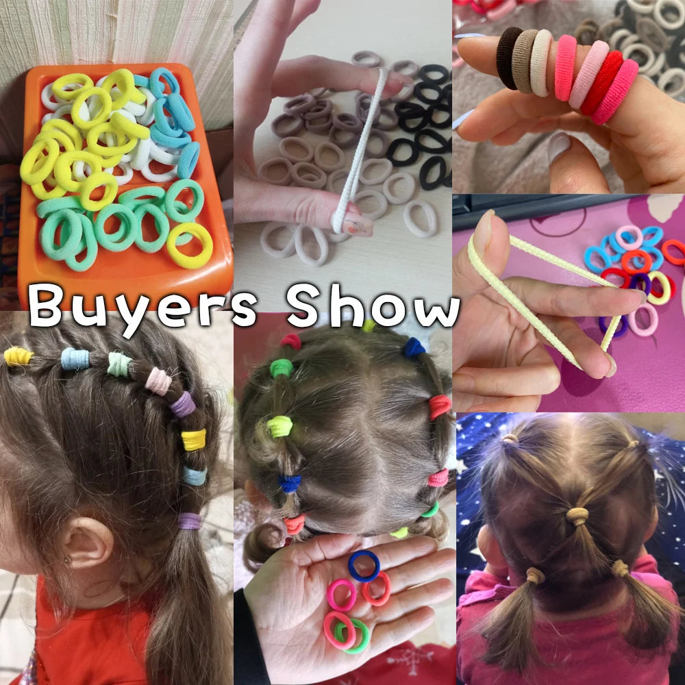 Élastiques à cheveux colorés en nylon