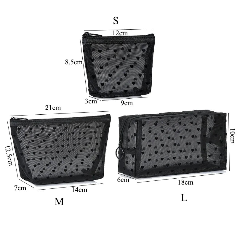 Sac à Cosmétiques en Maille Transparente