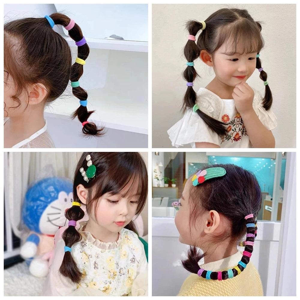 Élastiques à cheveux colorés en nylon