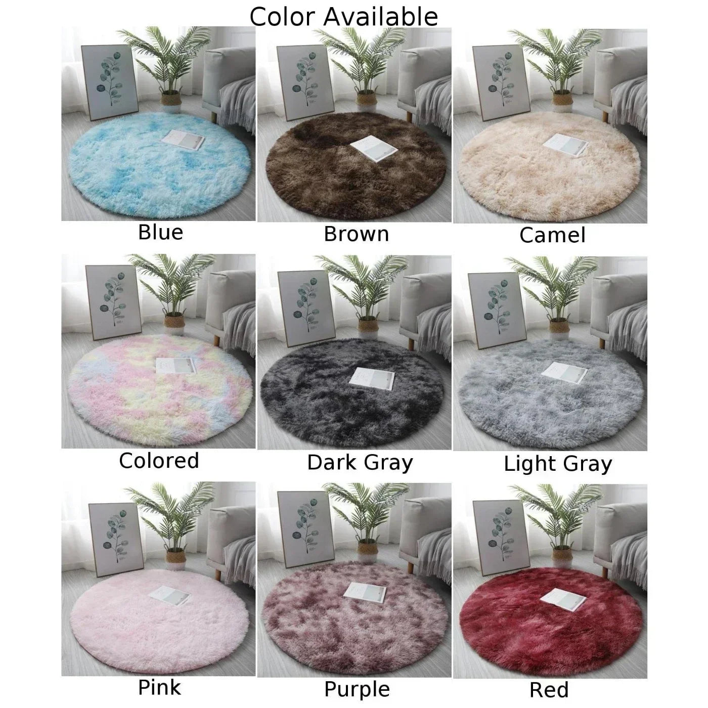 Tapis Rond Shaggy Lea Ultra Doux